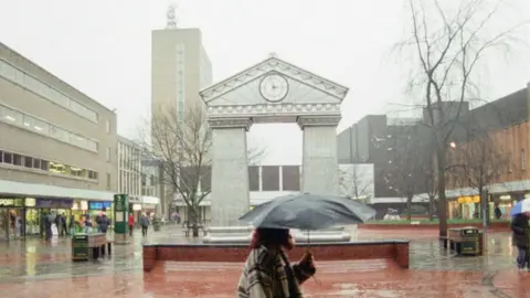 Getty Images Civic clock, Newport in 1995