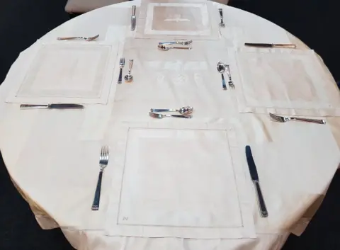 Bloomfield Auctions The Nazi Germany tablecloth and cutlery set