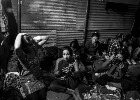 BBC Nautanki artists getting ready