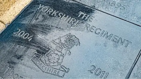 Barnsley Council Granite stone on the walkway