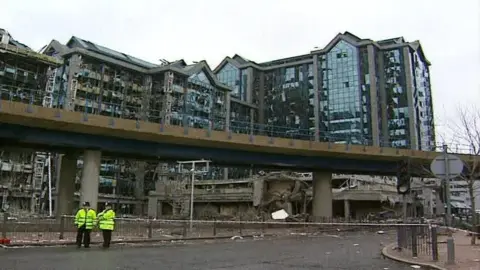 BBC Hundreds of people were injured by flying glass in the aftermath of the explosion