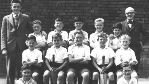 Peter Morgan Mel Nurse (centre, back row) in Cwmbwrla Junior School cricket team