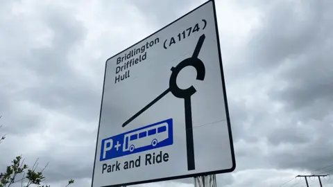 James Hoggarth / BBC Original park and ride sign