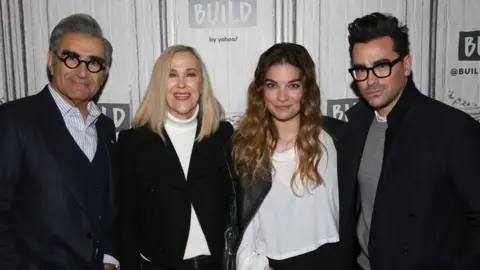 Getty Images Picture of Eugene Levy, Catherine O'Hara, Annie Murphy, Dan Levy from Schitt's Creek