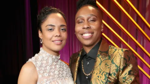 Getty Images Tessa Thompson and Lena Waithe