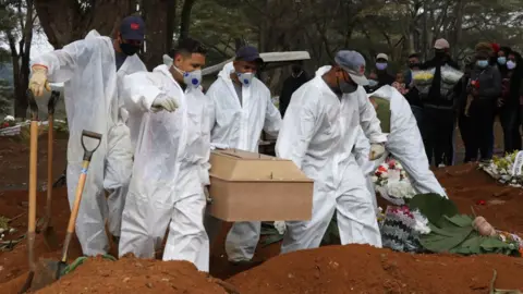 Getty Images A funeral in Brazil