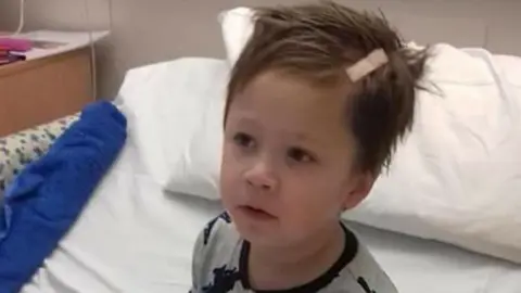 Family handout Bailey in hospital