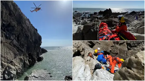 Mumbles Coastguard Cliff Rescue Team Rescuers