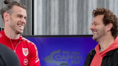 FAW Michael Sheen and Gareth Bale