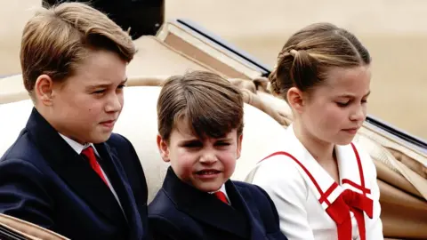 PA Media Prince George and Louis and Princess Charlotte