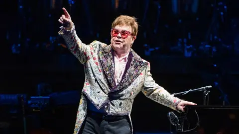 Getty Images Sir Elton John on the Farewell Yellow Brick Road tour