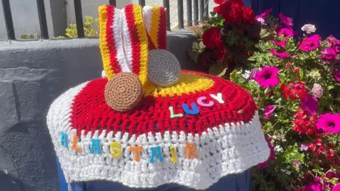 BBC Post Box topper
