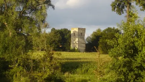 Duncan McAndrew Battlefields Trust The church tower of St Genevieve near the site of the Battle of Fornham