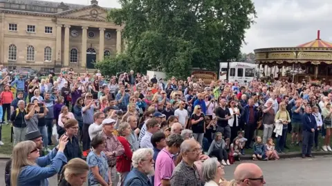 Crowds at the ceremony