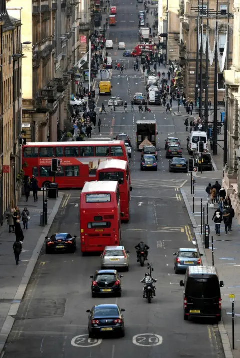 Getty Images Filming in Glasgow city centre