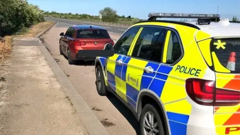 Norfolk Police One of the stopped cars