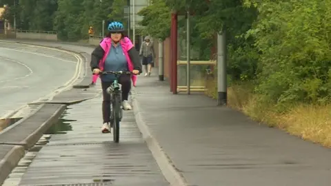 Section of the cycle superhighway