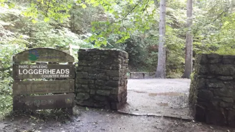 BBC Loggerheads Country Park sign