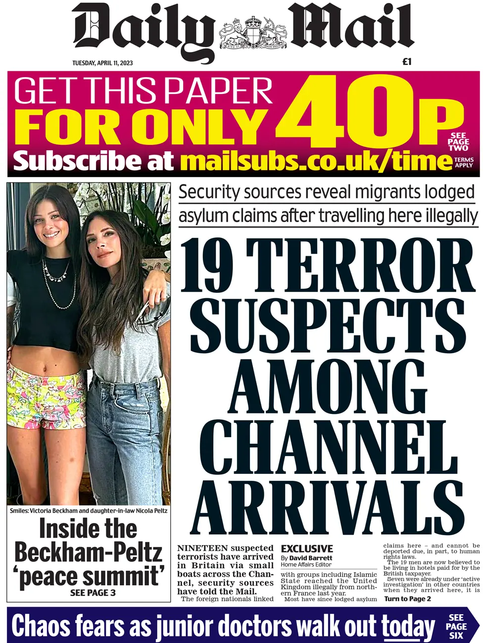 Mail front page, 11 April 2023