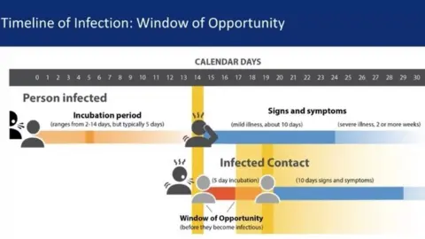 Johns Hopkins University  infection timeline