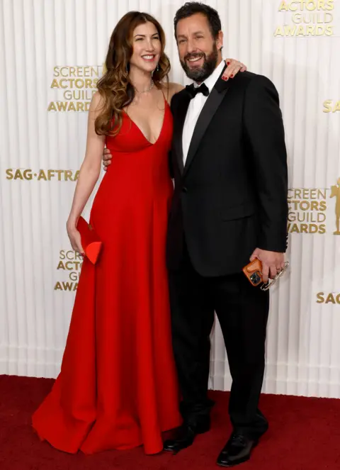 Getty Images Jackie Sandler and Adam Sandler attend the 29th Annual Screen Actors Guild Awards at Fairmont Century Plaza on February 26, 2023 in Los Angeles, California.