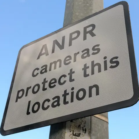 Getty Images ANPR camera sign