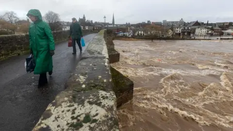 PA Media Dumfries flooding