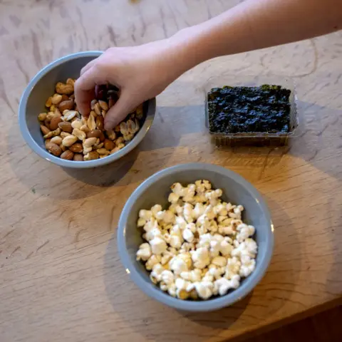 Bowls of snacks