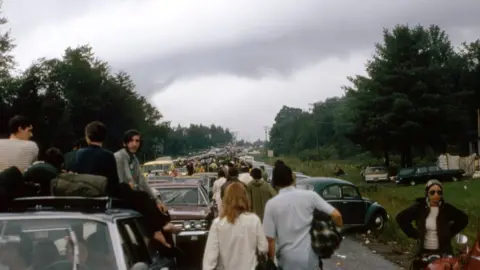 Jim Shelley Crowds trying to get to Woodstock