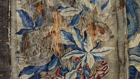 National Trust A tapestry before work was done