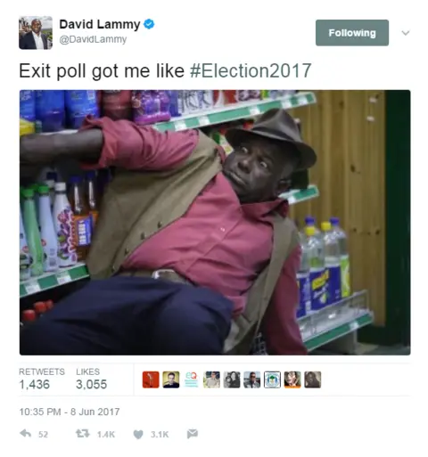 @DavidLammy Labour's David Lammy, shocked by the result