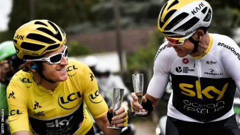 Getty Images Geraint Thomas and Chris Froome