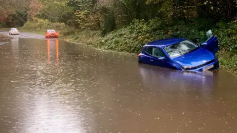 Justin Kernoghan Flooding on Finnebrogue Road near Downpatrick