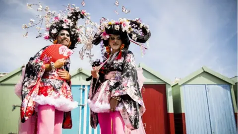 Getty Images Geishas at Brighton Pride