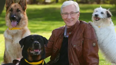 Paul O'Grady with dogs