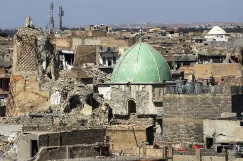 AFP Remains of the Great Mosque of al-Nuri in Mosul, Iraq (14 March 2018)