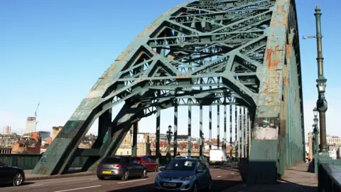 Visible rust on the Tyne Bridge