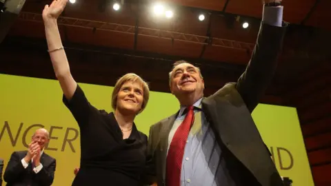 PA Media Sturgeon and Salmond