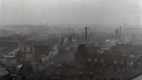 Spode Museum Trust Mellor's chimney looking towards Fenton