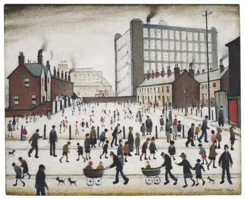 LS Lowry / Christie's Images LS Lowry's 1943 painting entitled The Mill, Pendlebury