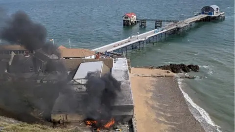 Mumbles Coastguard Fire in Mumbles