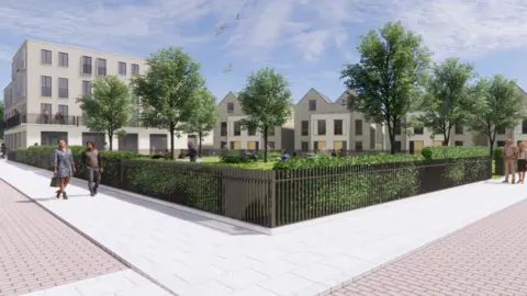 Cheshire West and Chester Council CGI of what the homes would look like in Cheltenham