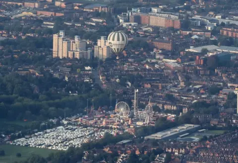 Robin Macey Hot air balloon over Goose Fair