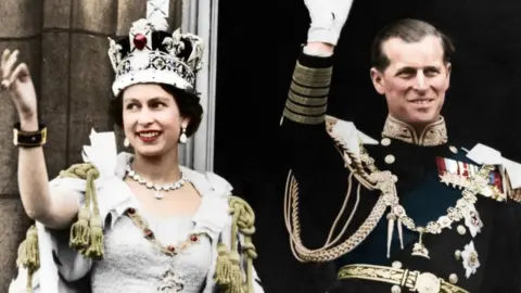 Getty/Print Collector Queen Elizabeth II And The Duke Of Edinburgh On Their coronation day