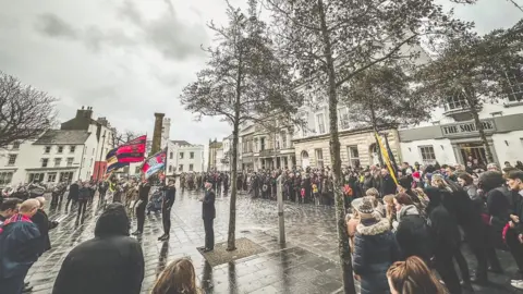 Castletown Commissioners Remembrance Sunday in Castletown Square