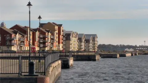 Mick Lobb New housing on Barry waterfront, south Wales