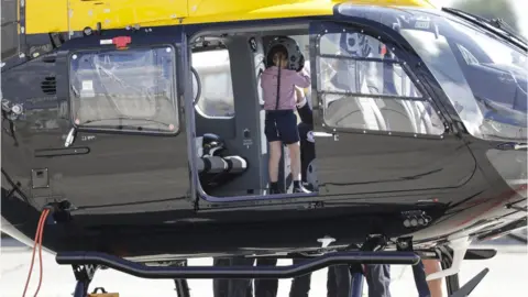 EPA Prince George in a helicopter