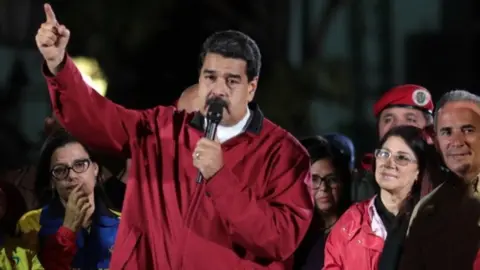 Reuters Venezuela"s President Nicolas Maduro (C) speaks during a meeting with supporters in Caracas, Venezuela July 30, 2017.