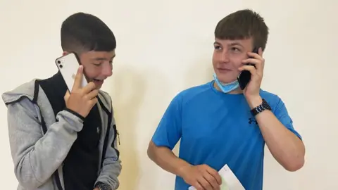 Pacemaker Pupils receiving GCSE results