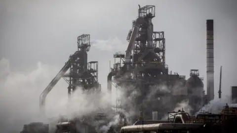 A view of Tata Steel's site in Port Talbot